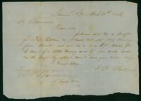 Letter from W. A. Clark to James P. Bowman, 1856 March 18