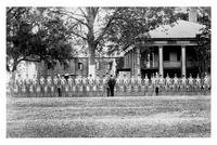 LSU cadets of Prize Company in formation on old campus.
