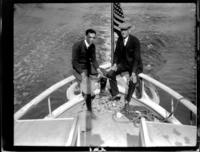 Men on oyster boat