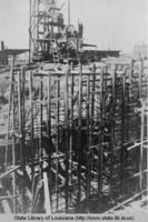 Harvey Canal Locks under construction in Harvey Louisiana in 1909