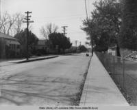 Street and sidewalk paving project on Goode  Street in Houma Louisiana in the 1930s