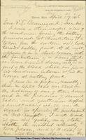 Letter, William P. Fuller to General P. T. Beauregard