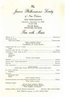 1976-12-11 Junior Philharmonic Society of New Orleans concert program