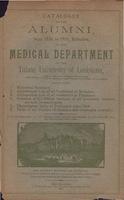 Catalogue of the Alumni from 1834 to 1901, inclusive, of the Medical Department of the Tulane University of Louisiana