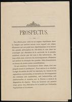 Rodolphe Lucien Desdunes prospectus, 1887 September 15.