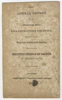 Mississippi State Colonization Society annual report, 1832.