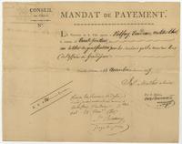 James Mather order to pay, 1807 November 12.