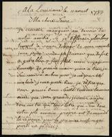 L. Durand letter, 1783 August 11.