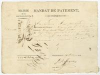 J. Roffignac order to pay, 1821 March 19.