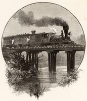 Train on bridge