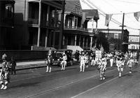 Marching band at Mardi Gras in 1925