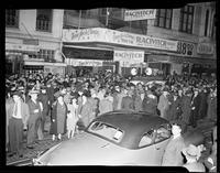 Large Crowd in the Street Supporting the Racivitch Ticket