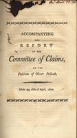 Report of the Committee of Claims, to whom was referred, on the 16th ultimo, the petition of Oliver Pollock....