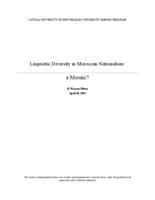 Linguistic diversity in Moroccan nationalism: a Mosaic?