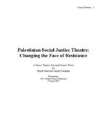 Palestinian Social Justice Theatre: Changing the Face of Resistance