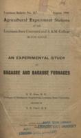 An experimental study of bagasse and bagasse furnaces.