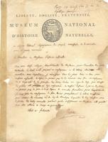 Antoine Laurent de Jussieu (?) letter, an 3 nivôse 20 [1795 Jan. 9]