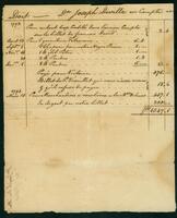 Account Statement from Joyce & Turnbull to Joseph Deville, 1792-1793