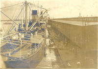 Cargo ship at dock