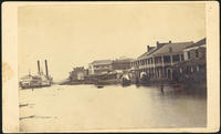 Waterfront of Baton Rouge La. Steamer Empire Parrish Headquarters General Banks March 9th 1863.