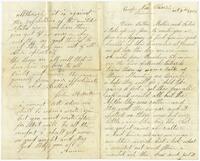 Letter from John Merritt to Thomas Merritt and Family, 1863 October 5