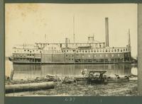 United States Navy Hospital Ship moored at Baton Rouge, about 1863.