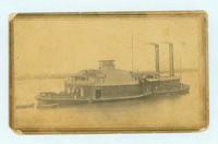 United States Navy unidentified tin clad gunboat, about 1863.