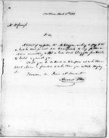 Arnaud Pelie letter, 1844 Mar. 15