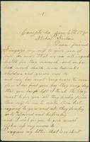 Gabriel Metoyer letter, 1890 June 4