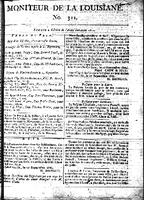 Sénatus-consulte of 6 floréal X (26 April 1802) published in Moniteur de la Louisiane, 1802 Oct. 2