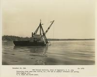 New Orleans District, Corps of Engineers, U.S. Army, Procuring river sand, Mississippi River, 1941 November 26.