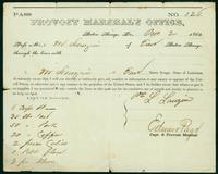 Pass belonging to Madame Lauzin, 1863 Oct. 02