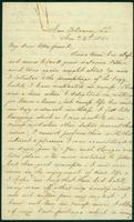 Letter from Francis F. Palms to Henrietta Lauzin, 1861 Nov. 02