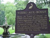 Terre-aux-Boeuf sign