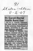 Dr. Carroll elected health board exec