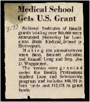 Medical School Gets U.S. Grant