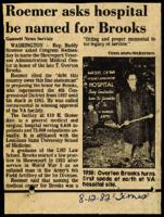 Roemer Asks Hospital Be Named for Brooks