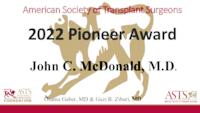 American Society of Transplant Surgeons 2022 Pioneer Award