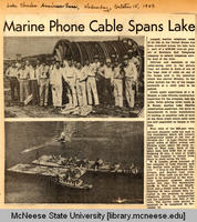 Marine phone cable spans lake