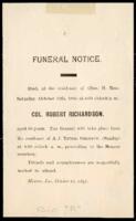 Robert Richardson Funeral Notice