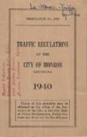 Traffic Regulations of the City of Monroe, Louisiana 1940