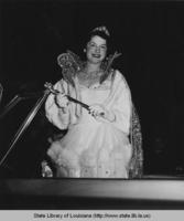 Queen Eleanor Conrad of Mardi Gras parade in Baton Rouge Louisiana in 1949