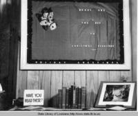 Display in the Negro Services Department sponsored by the State Library at Southern University in Baton Rouge Louisiana circa 1950