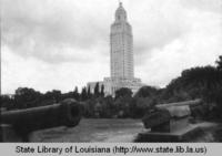 State Capitol building and grounds in Baton Rouge Louisiana in 1971