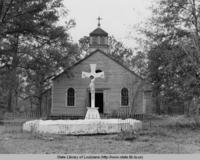 Lourdes shrine in LaCombe  Louisiana circa 1940s