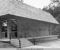 Exterior view of the Washington Parish library in Bogalusa Louisiana in the 1960s