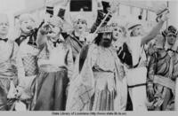 King Alla of the West Bank arrives during Mardi Gras in New Orleans in 1935