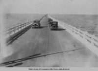 Pontchartrain toll bridge in St. Tammany Parish circa 1940