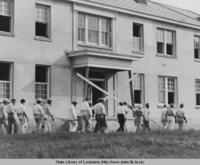 Citizens project tour visiting the newly constructed  dormitory at Southwestern Louisiana Institute in Lafayette Louisiana in 1936