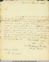 Orders by Major General Andrew Jackson to Assistant Deputy Quarter Master General [ADQMG] William B. Lewis